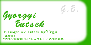 gyorgyi butsek business card